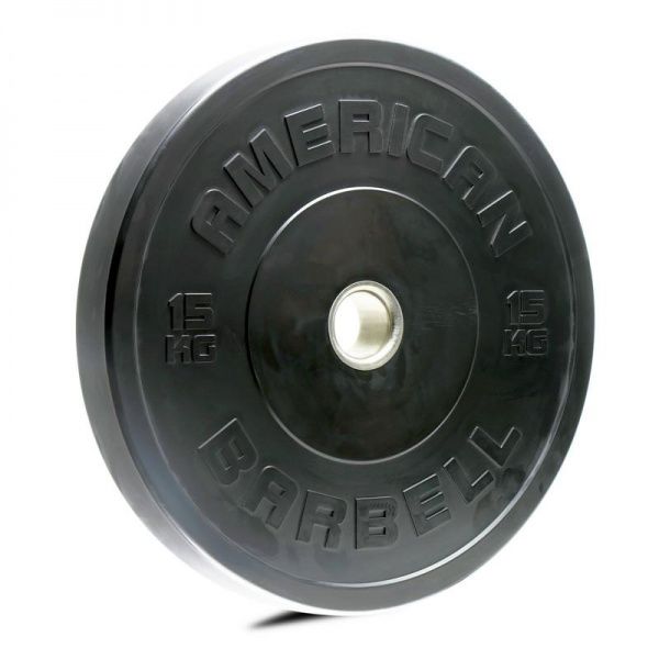 Black Sport Bumper Plate 15kg