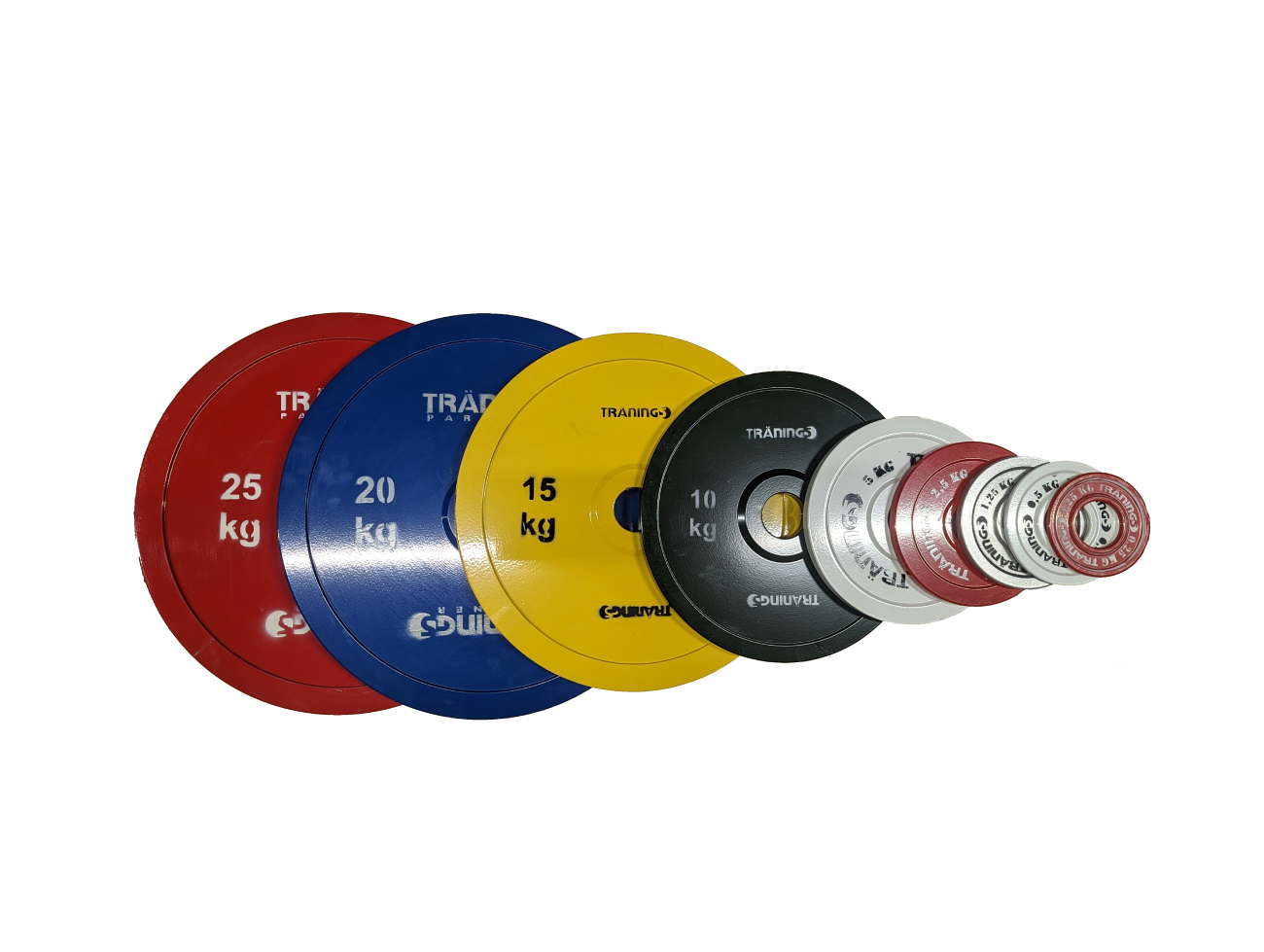Kalibrerad Metall Powerlifting Disc paket 159 kg
