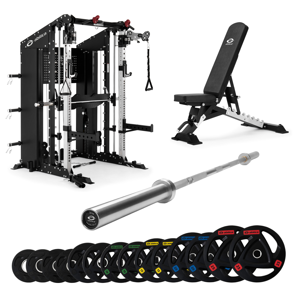 Abilica - MR 90 MultiRack Olympic med bänk - 170 kg