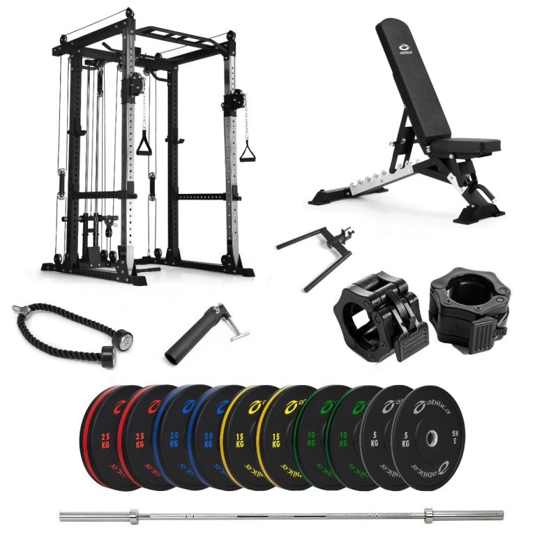 PR 550 Power Rack Bumper med bänk – 170 kg