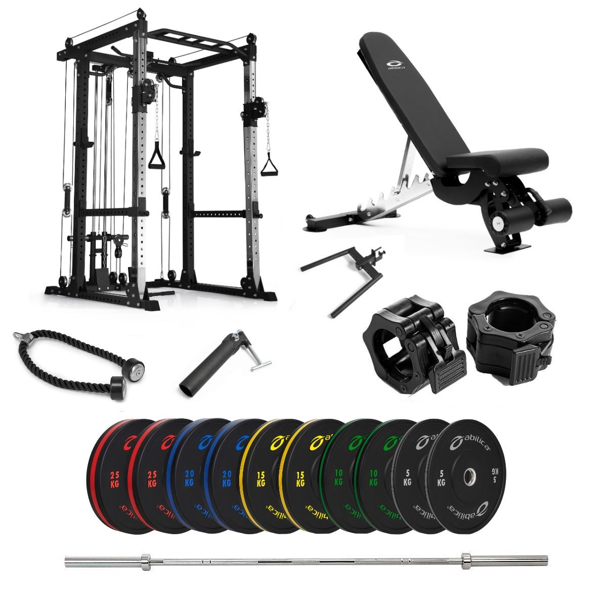 PR 550 Power Rack Bumper färger med bänk – 170 kg