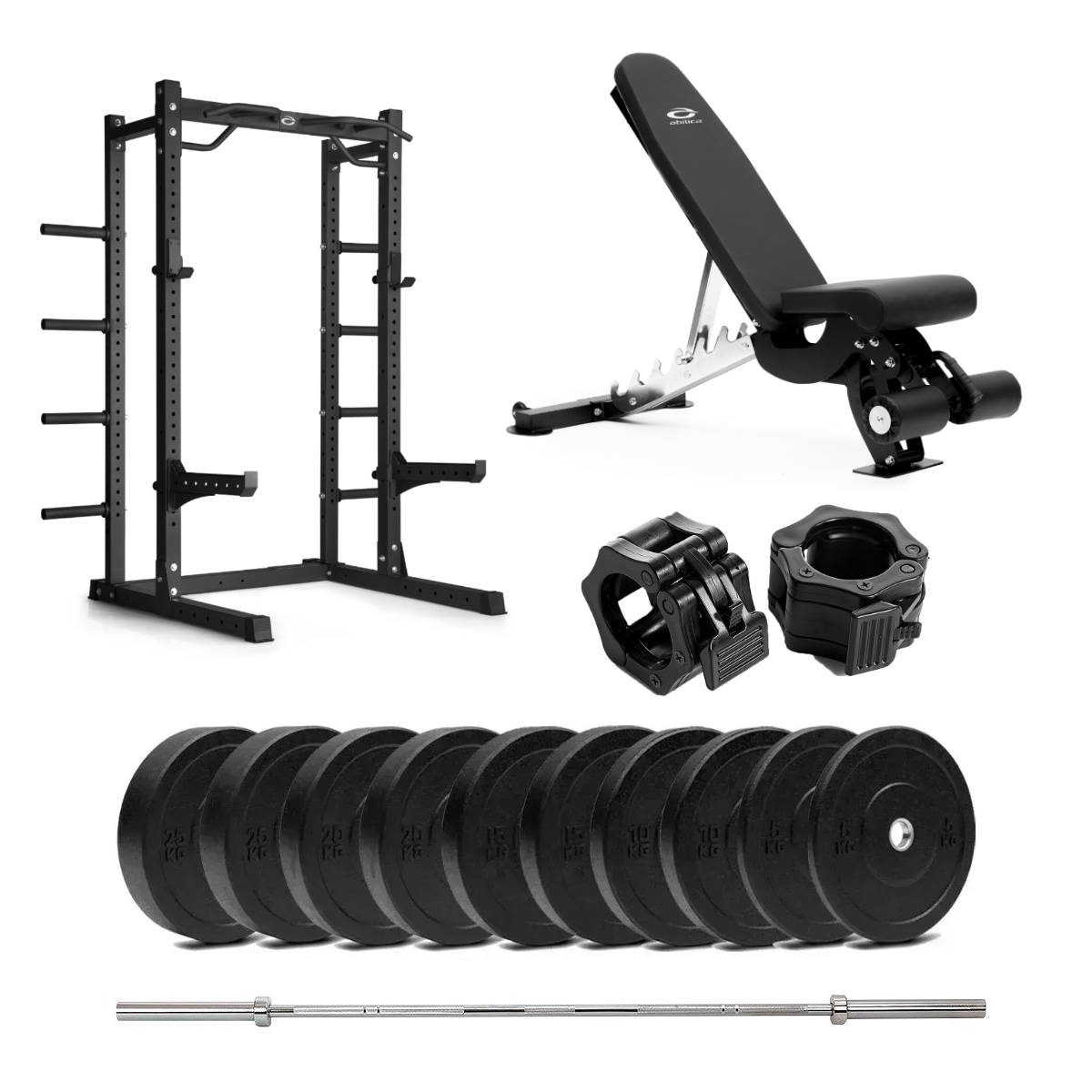 HR 500 Half Rack Bumper med bänk – 110 kg