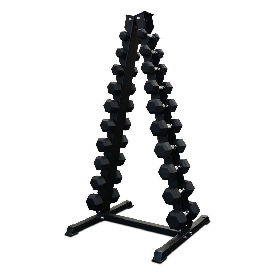 Hex hantelpaket 1-10 kg med hantelställ