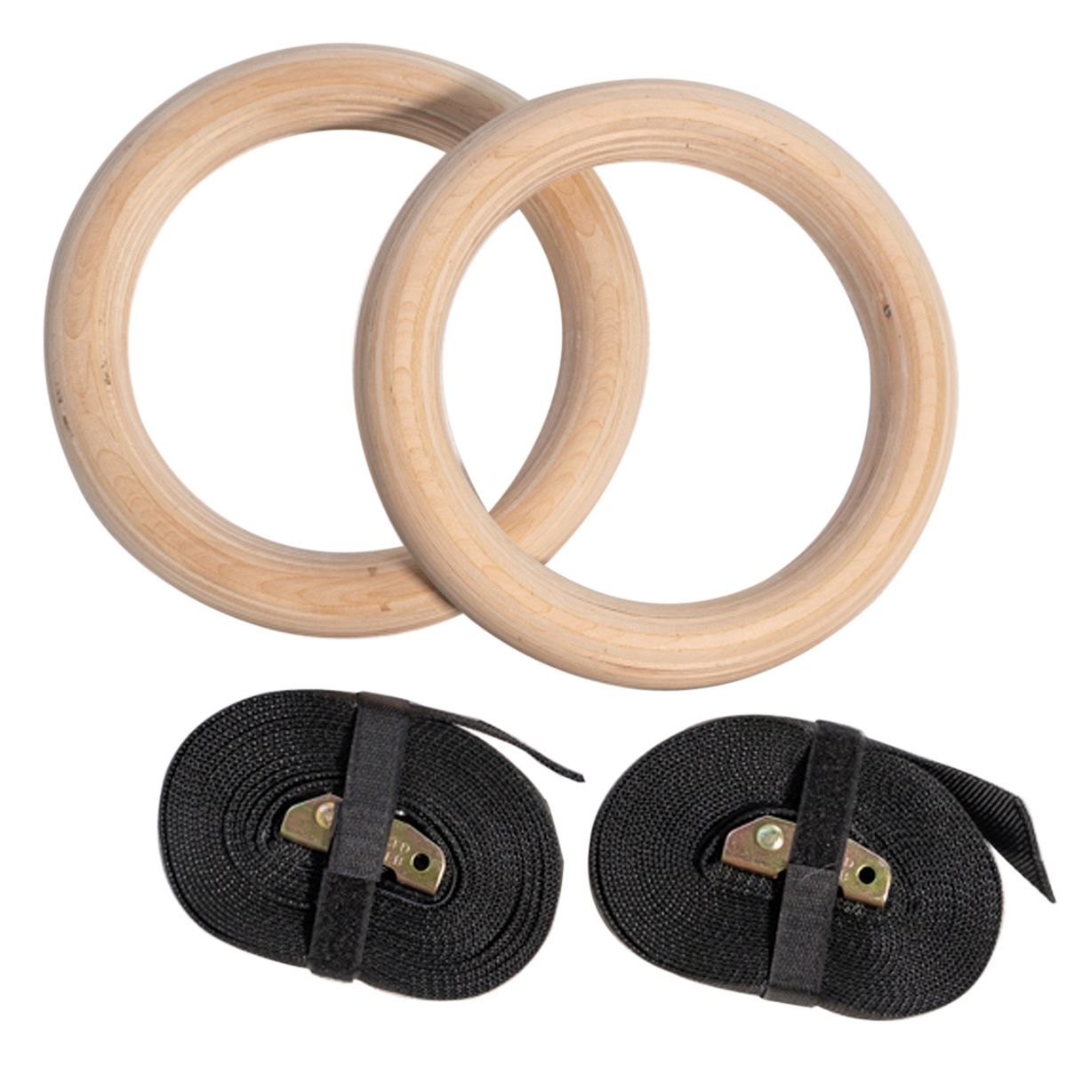Wooden Gymnastic Rings With Belts