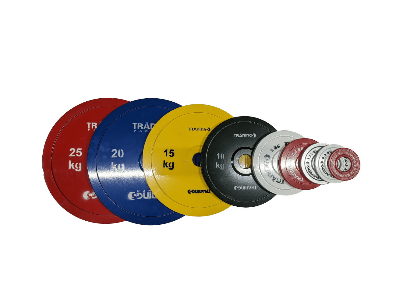 Kalibrerad Metall Powerlifting Discs från 0,25 till 25kg