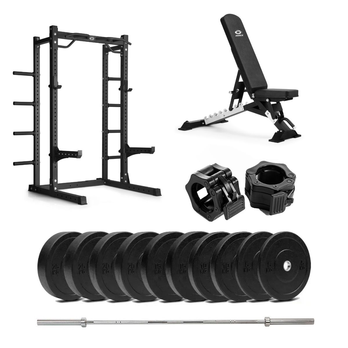 HR 500 Half Rack Bumper med bänk – 150 kg