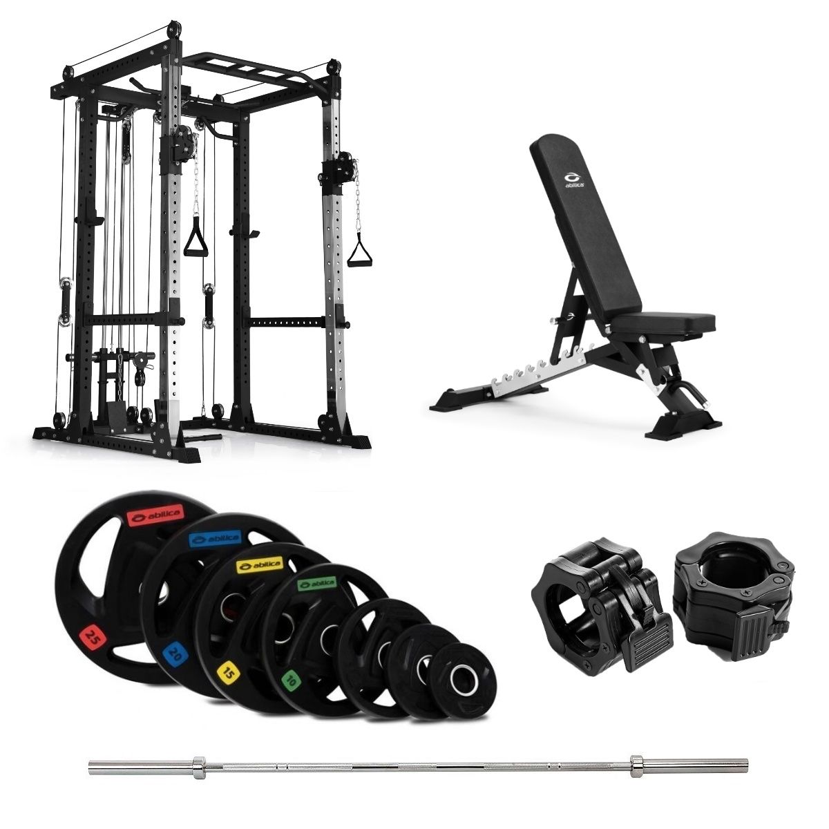 Abilica - PR 550 Power Rack Olympic med b&auml;nk - 110 kg
